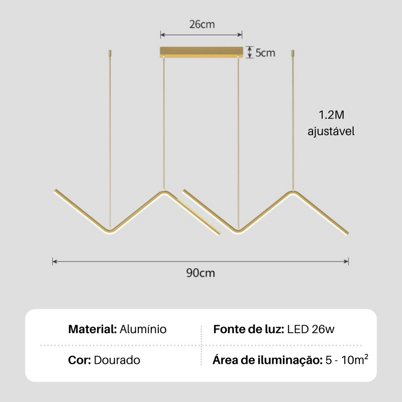 Pendente Minimalista LED - Veneto